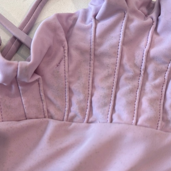 Girls Mermaid Purple and Teal Ruffled Swimsuit - Picture 2 of 5